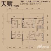 君汇新天4室2厅2卫176㎡户型图