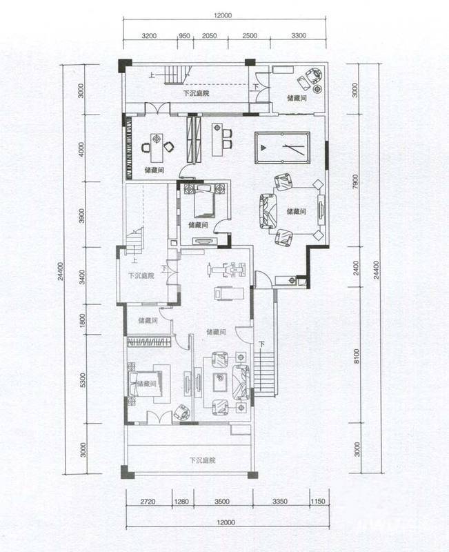 华发蔚蓝堡5室0厅0卫176㎡户型图