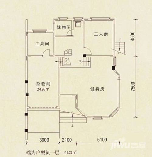 御邦二期8室3厅3卫211.3㎡户型图