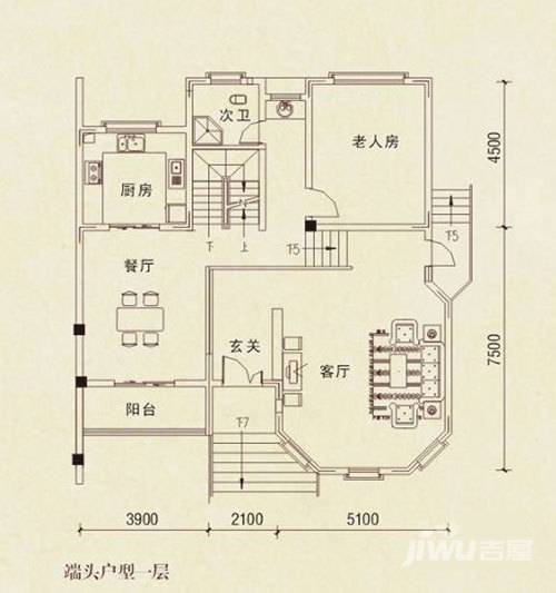 御邦二期8室3厅3卫211.3㎡户型图