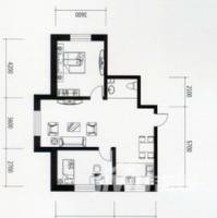 龙城富苑2室2厅1卫73.6㎡户型图