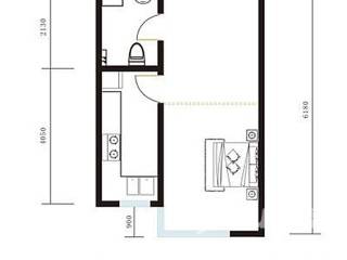 博众新城二期普通住宅41㎡户型图