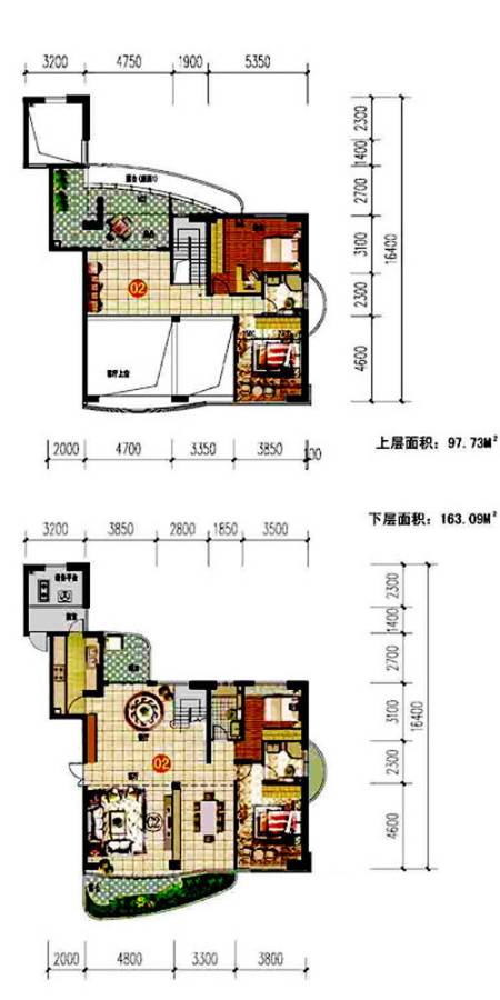 当代天境4室2厅3卫260.8㎡户型图