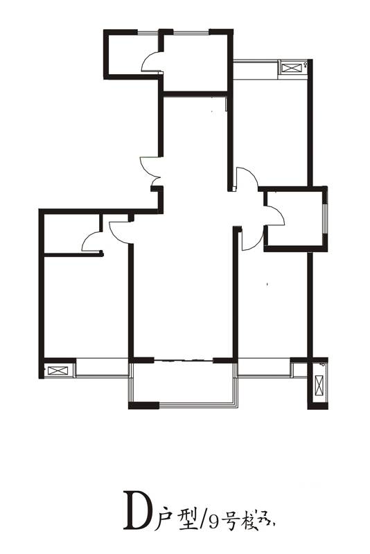 唐樾六和坊3室2厅2卫136㎡户型图