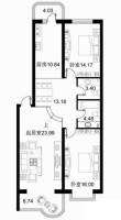 宝融上元府邸3室1厅2卫86.1㎡户型图