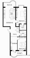 宝融上元府邸2室2厅2卫84.1㎡户型图