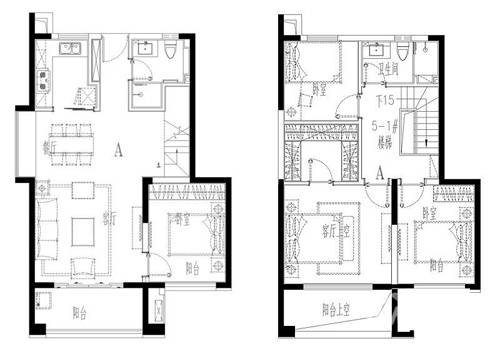 中航城国际社区 A区4室2厅2卫122㎡户型图