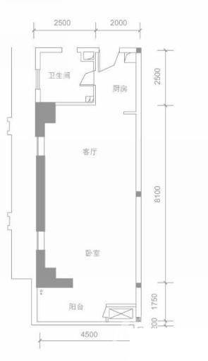 i more1室1厅1卫77㎡户型图