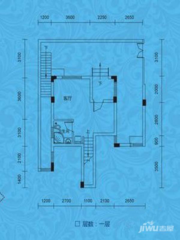 蓝月谷裕源国际山庄4室2厅3卫226㎡户型图