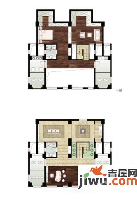 天鸿美和院1室1厅2卫110㎡户型图