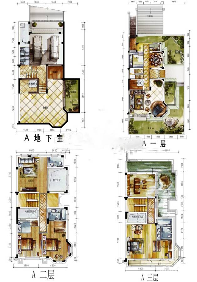 盛世豪庭·香堡别墅-联排450㎡户型图