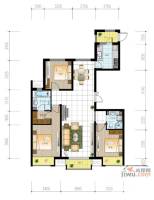 北京城建·世华泊郡3室2厅2卫118㎡户型图