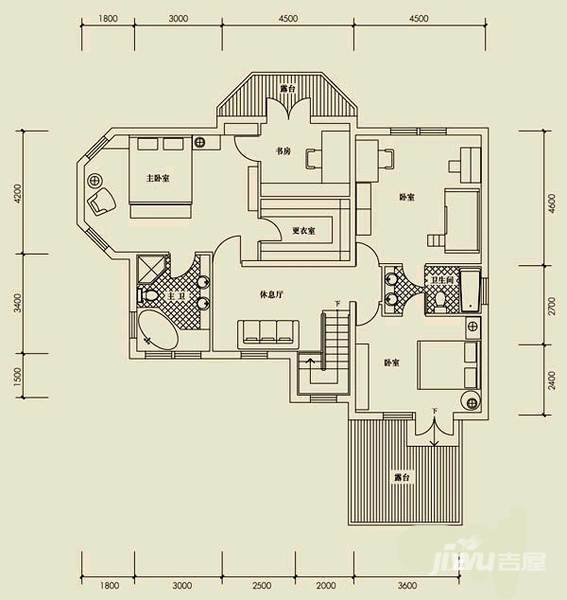 东方普罗旺斯普通住宅437㎡户型图