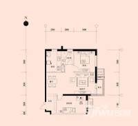 北京华侨城2室2厅2卫103㎡户型图