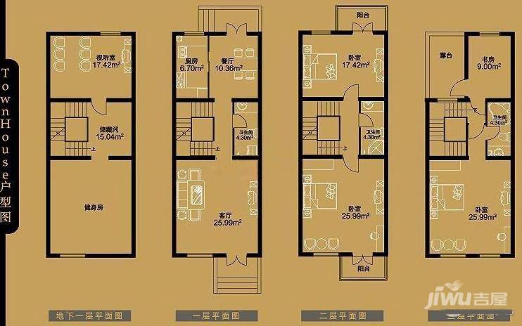 果岭假日6室2厅3卫户型图