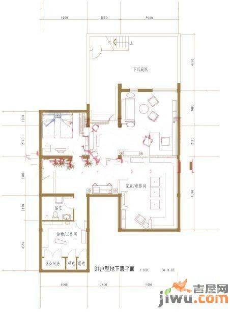 碧水庄园A区2室1厅1卫户型图