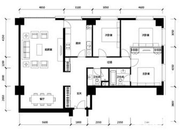 阳光上东普通住宅191.6㎡户型图