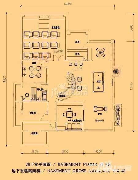 优山美地别墅6室5厅7卫560㎡户型图