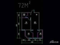 高教新城·学区嘉园2室2厅1卫72㎡户型图