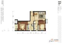 京投银泰万科西华府2室2厅2卫115㎡户型图