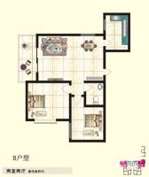 百合花园二期2室2厅1卫户型图