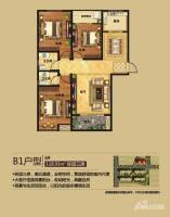 中富锦园3室2厅2卫118.9㎡户型图