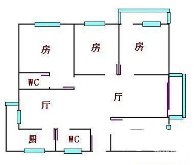 云山壹品4室2厅2卫155㎡户型图