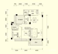 宏新蜜糖小城2室2厅2卫94㎡户型图