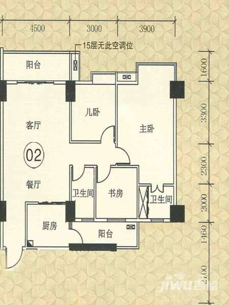 世博嘉园3室2厅2卫119.4㎡户型图