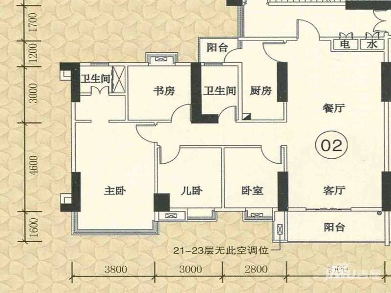 世博嘉园4室2厅2卫145.4㎡户型图