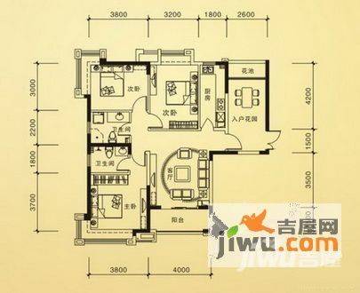 第一大道东方华府3室2厅1卫户型图