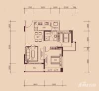 益田大运城邦别墅2室2厅1卫80.2㎡户型图