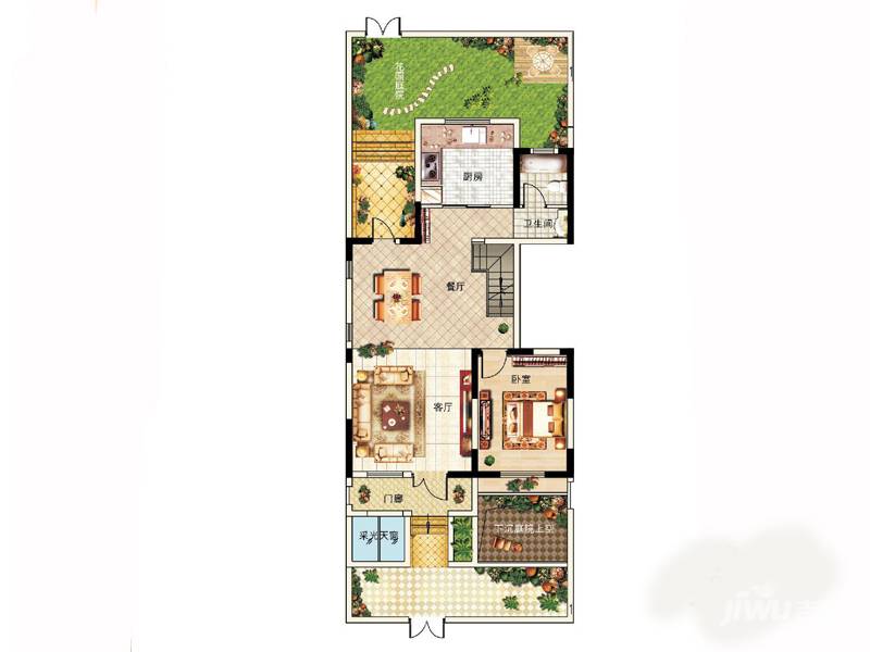 龙湖锦艺城3室3厅3卫156㎡户型图