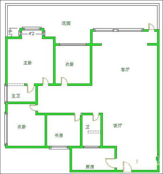 苏宁雅居4室2厅2卫户型图