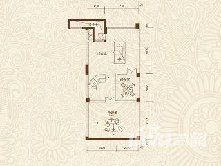 融信后海1室1厅1卫户型图