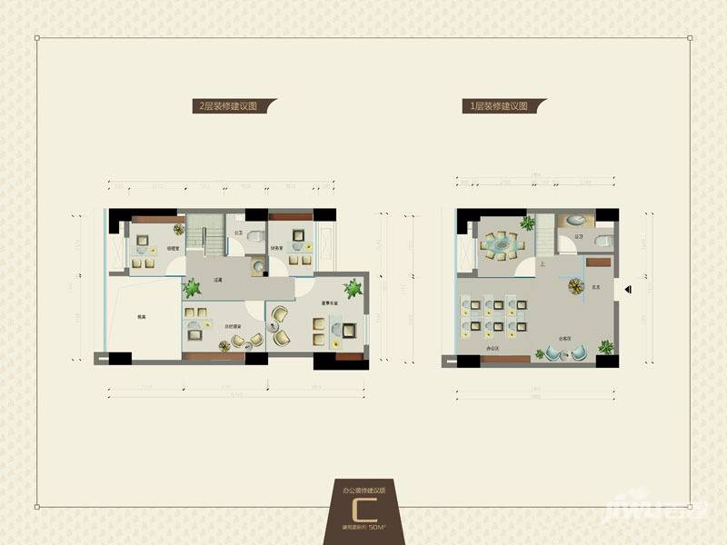 宏益华府5室2厅2卫50㎡户型图