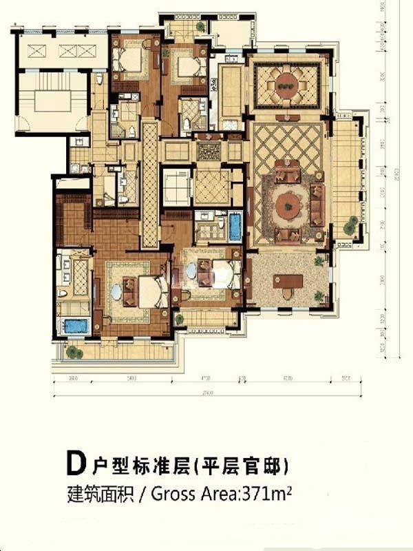 苍南绿城玉兰花园普通住宅371㎡户型图