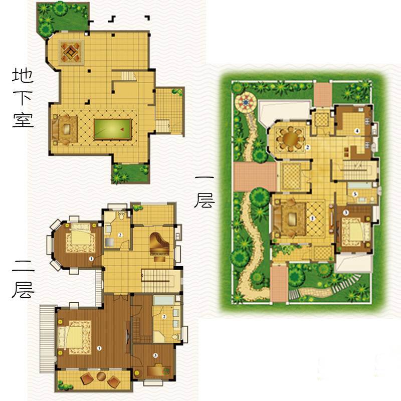 招商雍景湾3室4厅1卫421㎡户型图