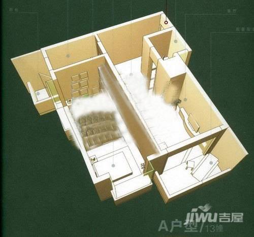 上东城2室1厅1卫70.6㎡户型图