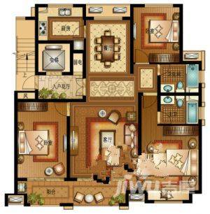 大川世纪城普通住宅138㎡户型图