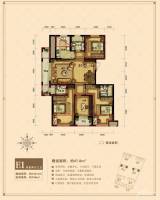 鑫福浦园4室2厅3卫120.5㎡户型图