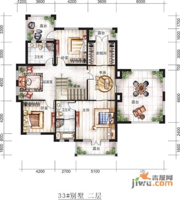 名仕庄园别墅-独栋户型图