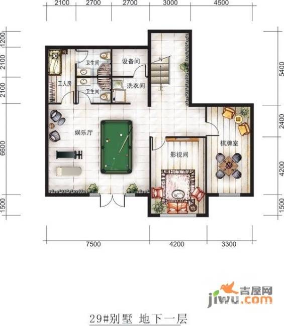 名仕庄园别墅-独栋户型图