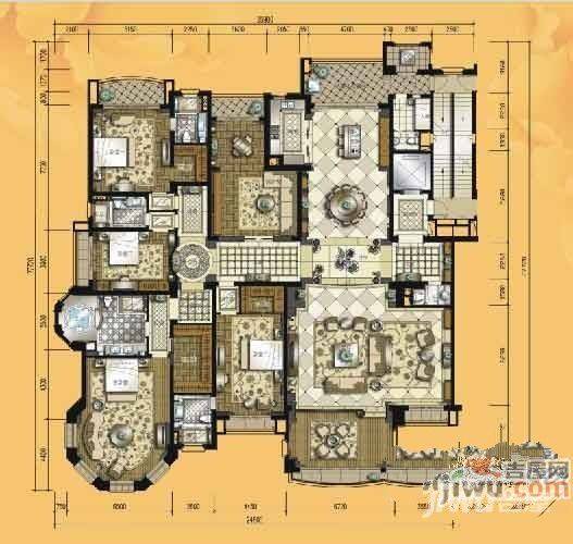 铂雅苑5室2厅5卫530㎡户型图