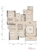 天荟公馆4室2厅3卫158㎡户型图