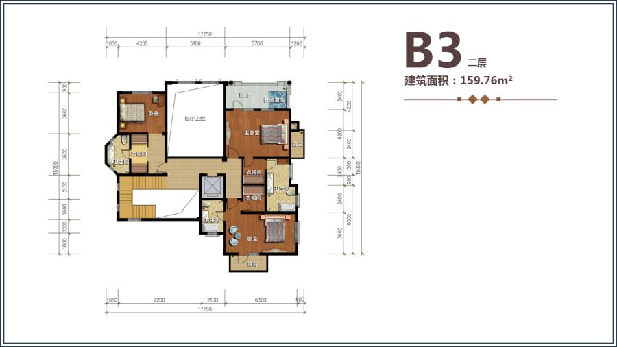 龙熙温泉庄园3室0厅3卫159.8㎡户型图