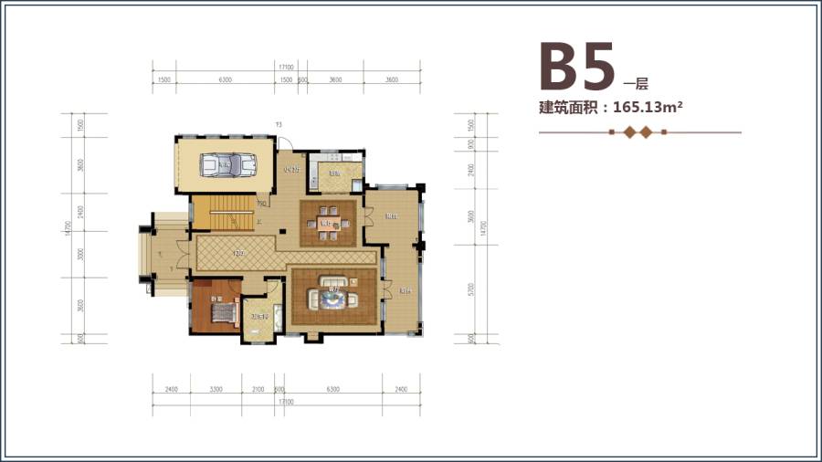 龙熙温泉庄园1室2厅1卫165.1㎡户型图