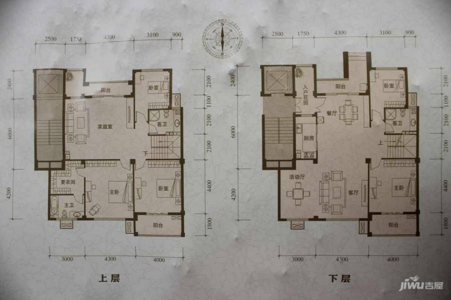 通和916公馆5室2厅3卫258㎡户型图