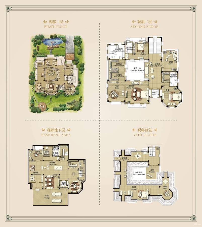 上置名人天地别墅-独栋514㎡户型图