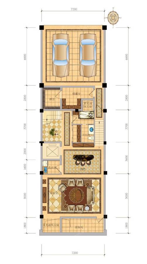 滨江西溪明珠别墅-联排272㎡户型图